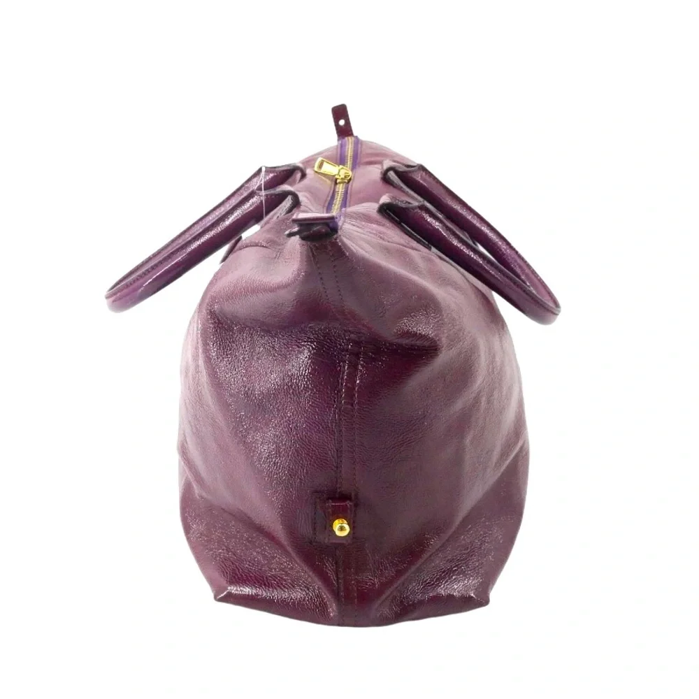 YSL Easy Bag in Purple Patent Leather - Picture 3 of 10